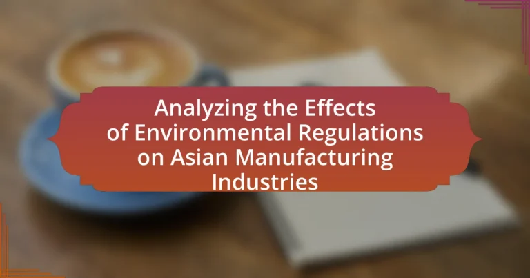 Analyzing the Effects of Environmental Regulations on Asian Manufacturing Industries