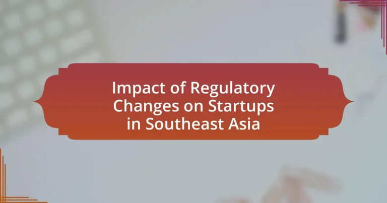 Impact of Regulatory Changes on Startups in Southeast Asia