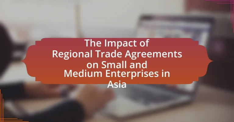 The Impact of Regional Trade Agreements on Small and Medium Enterprises in Asia