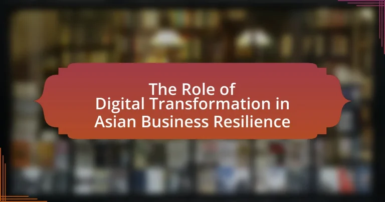 The Role of Digital Transformation in Asian Business Resilience
