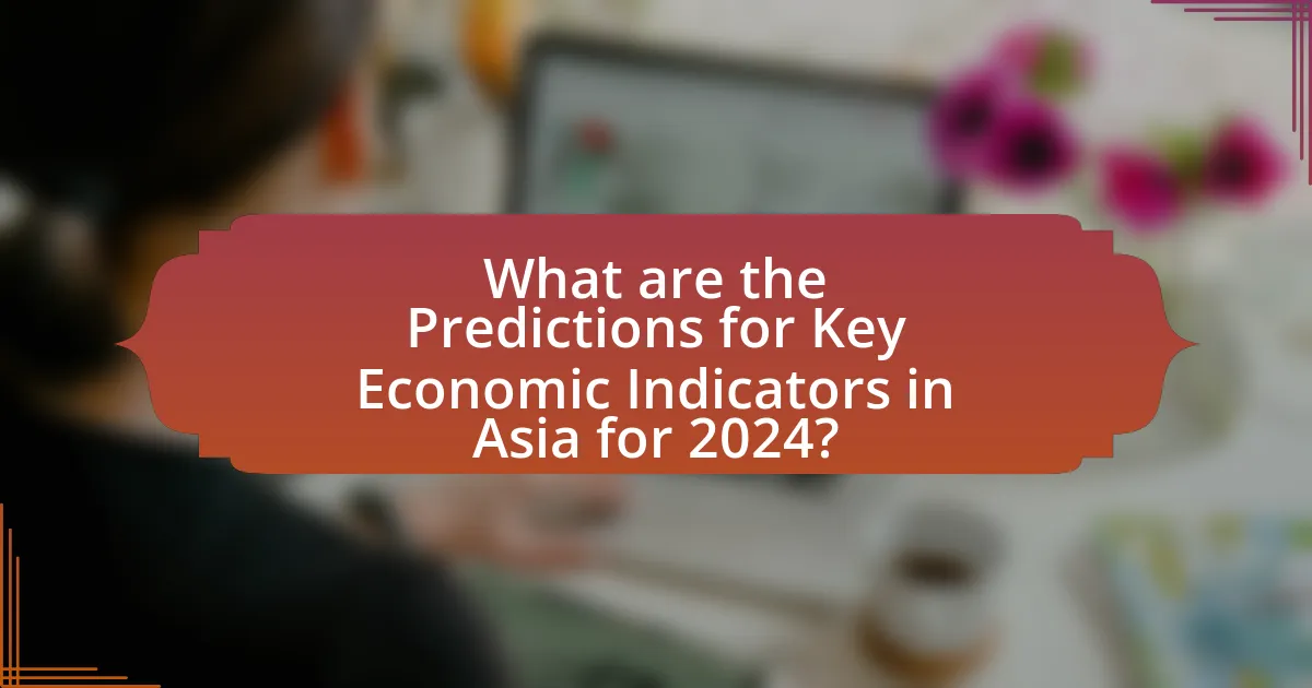 What are the Predictions for Key Economic Indicators in Asia for 2024?