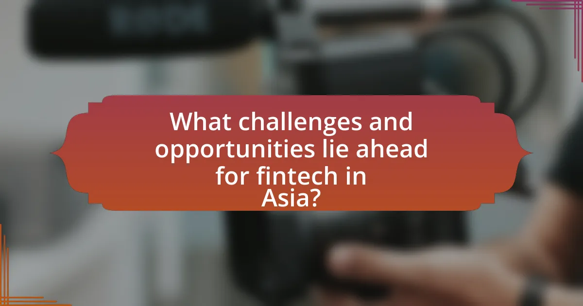 What challenges and opportunities lie ahead for fintech in Asia?