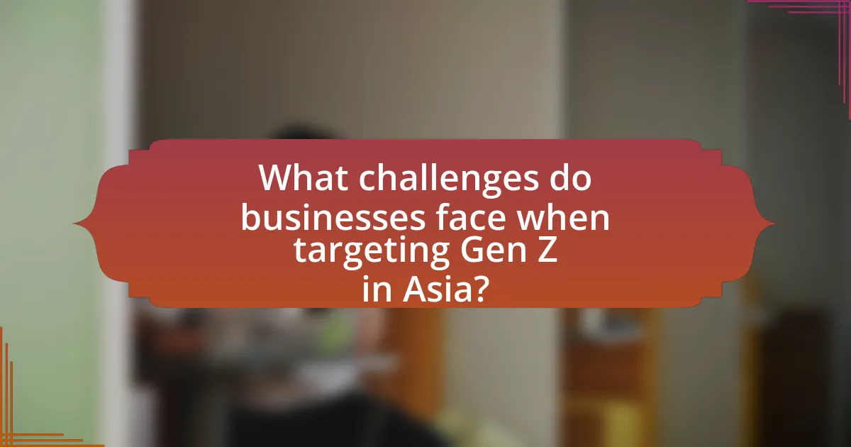 What challenges do businesses face when targeting Gen Z in Asia?