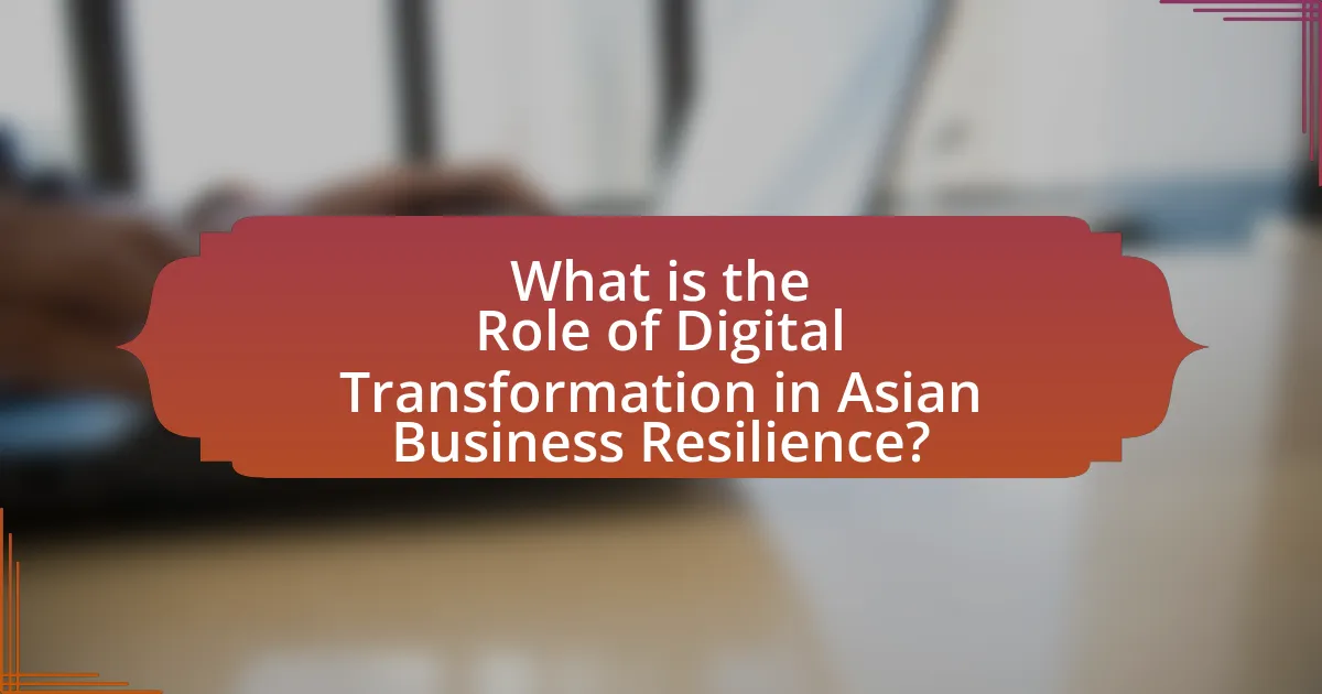 What is the Role of Digital Transformation in Asian Business Resilience?